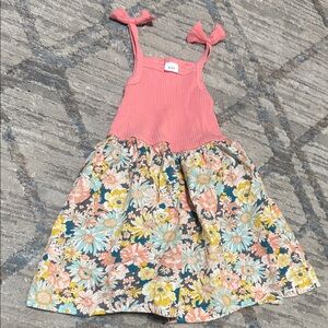 Zara Pink and Floral Kids Dress